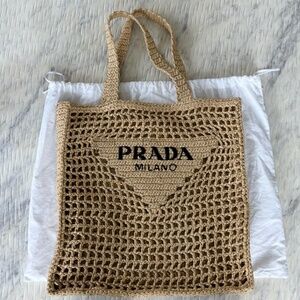 Authentic Prada Crochet Tote Bag
